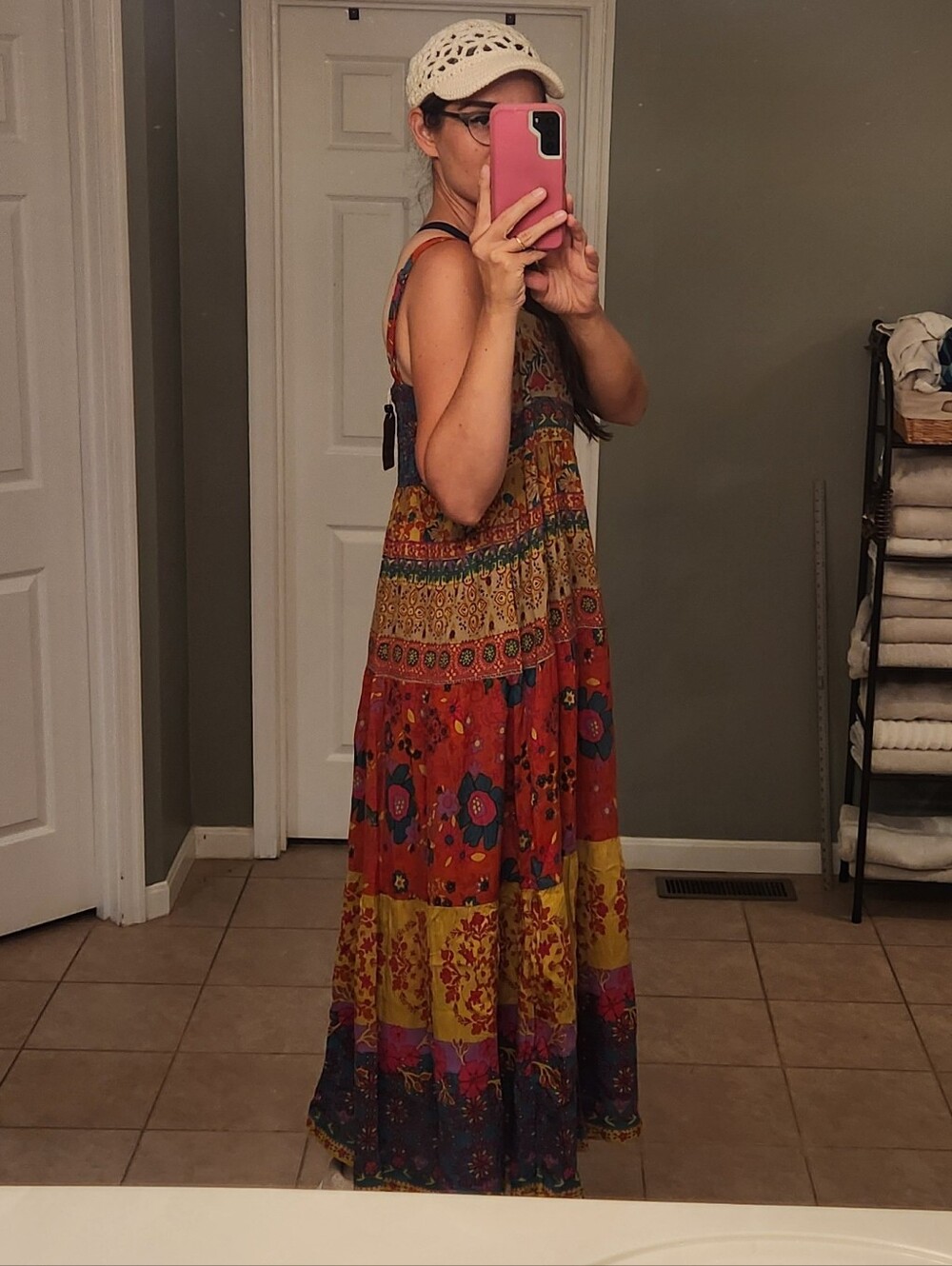 Natural Life Strappy Maxi Dress Size Xs Adjustable Straps Colorful Fun - Picture 11 of 13